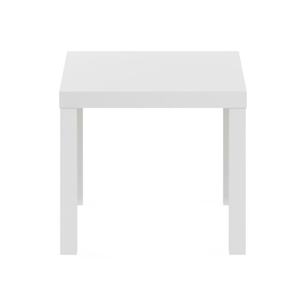 Furinno Classic Homey Square Side Table, White. Picture 2