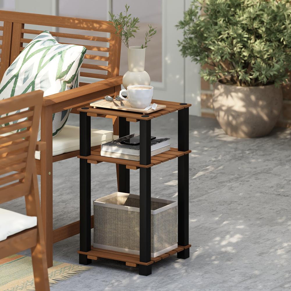 Pangkor 3-Tier Turn-N-Tube Indoor Outdoor Plant Shelf Wood Side Table. Picture 6