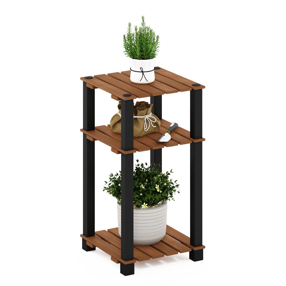 Pangkor 3-Tier Turn-N-Tube Indoor Outdoor Plant Shelf Wood Side Table. Picture 3