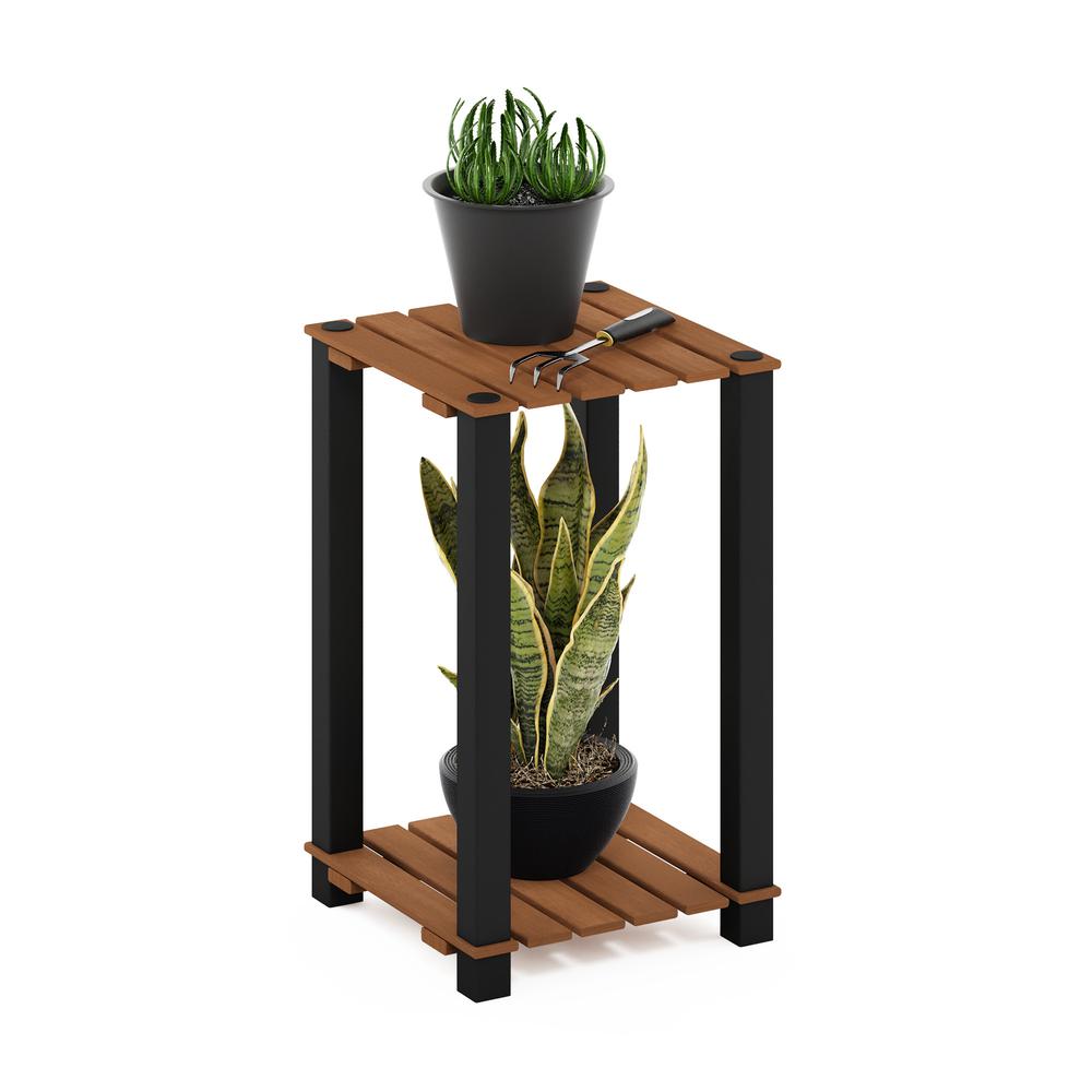 Pangkor 2-Tier Turn-N-Tube Indoor Outdoor Plant Shelf Wood Side Table. Picture 3