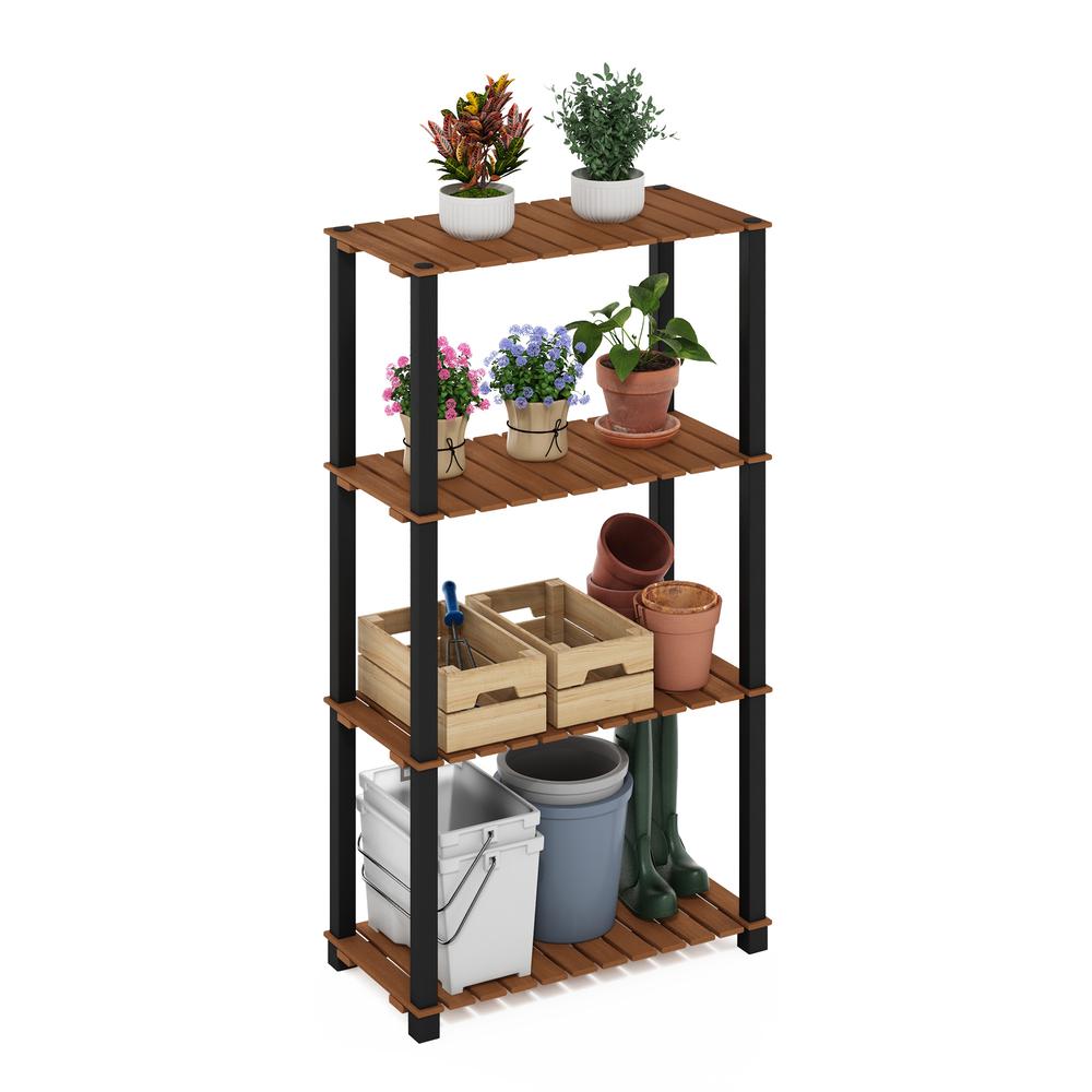 Pangkor 4-Tier Turn-N-Tube Indoor Outdoor Plant Shelf Wood Stand. Picture 3