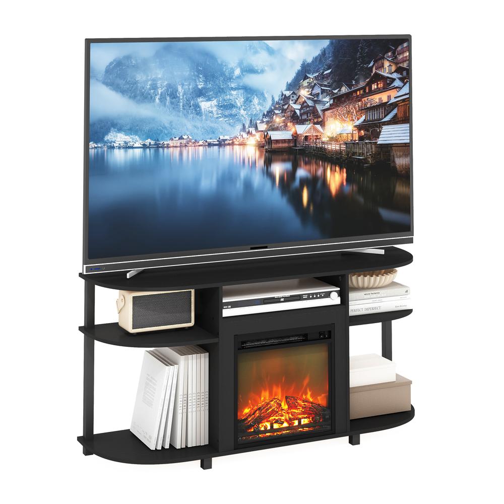 Entertainment Center Stand with Fireplace for TV up to 55 Inch, Americano. Picture 3