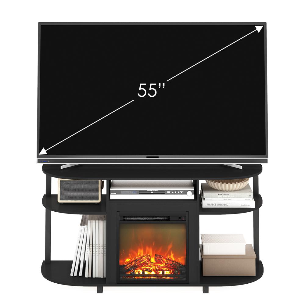 Entertainment Center Stand with Fireplace for TV up to 55 Inch, Americano. Picture 4