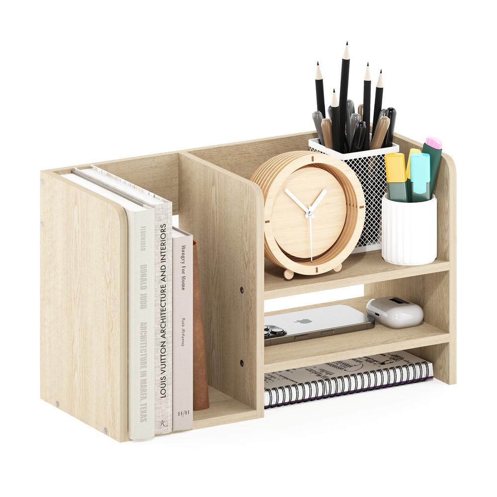 Wood Desktop Book and Home Office Supplies Storage Organizer,. Picture 4