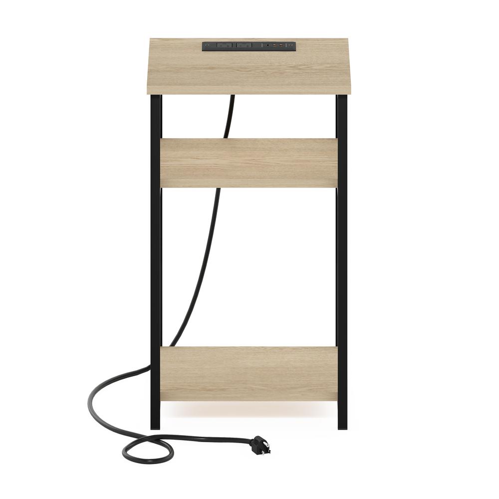 Moretti 3-Tier USB and Type-C Charging Port Open Storage Side Table. Picture 2