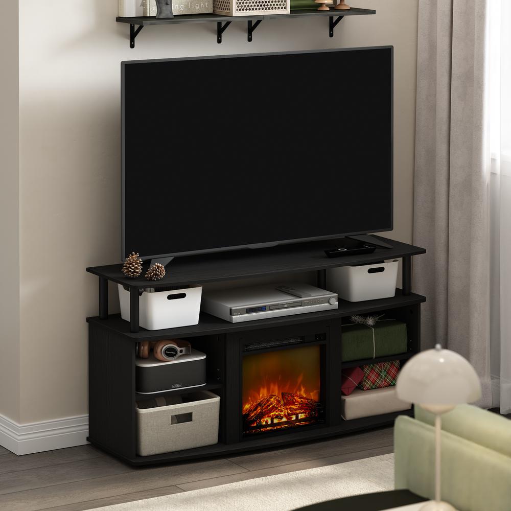 Open Shelving Storage Fireplace Entertainment Center for TV up to 55 Inch. Picture 7