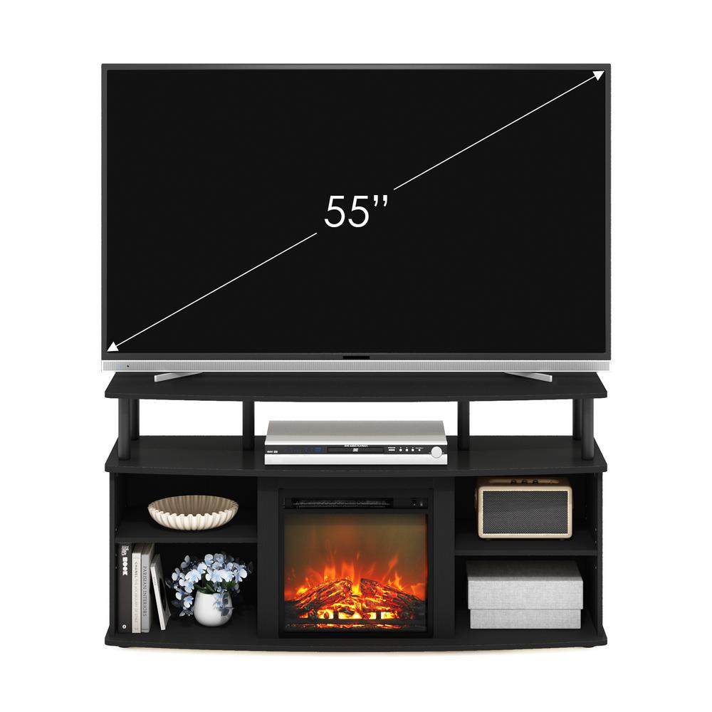 Open Shelving Storage Fireplace Entertainment Center for TV up to 55 Inch. Picture 5