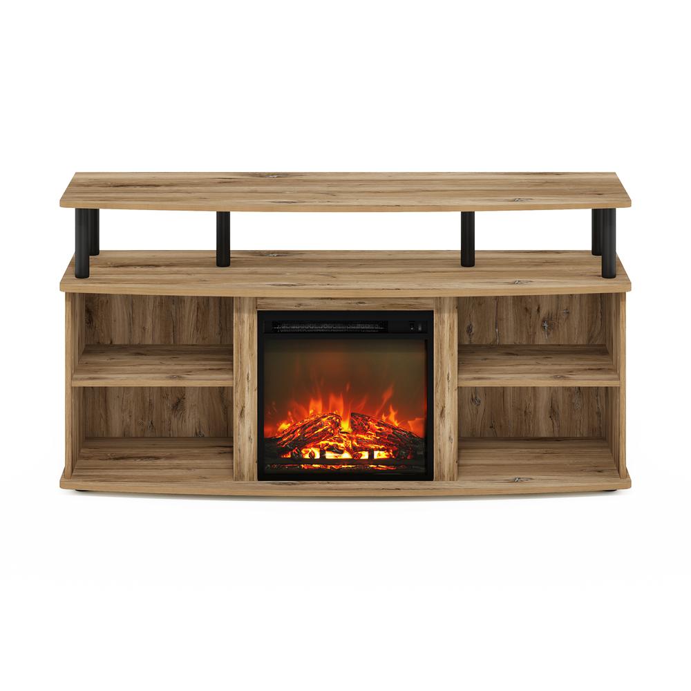 Open Shelving Storage Fireplace Entertainment Center for TV up to 55 Inch. Picture 2