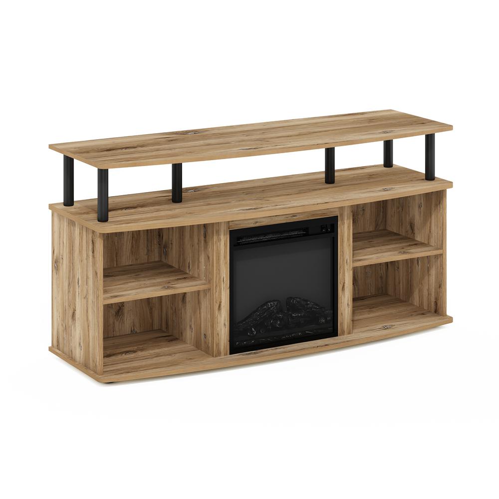 Open Shelving Storage Fireplace Entertainment Center for TV up to 55 Inch. Picture 3