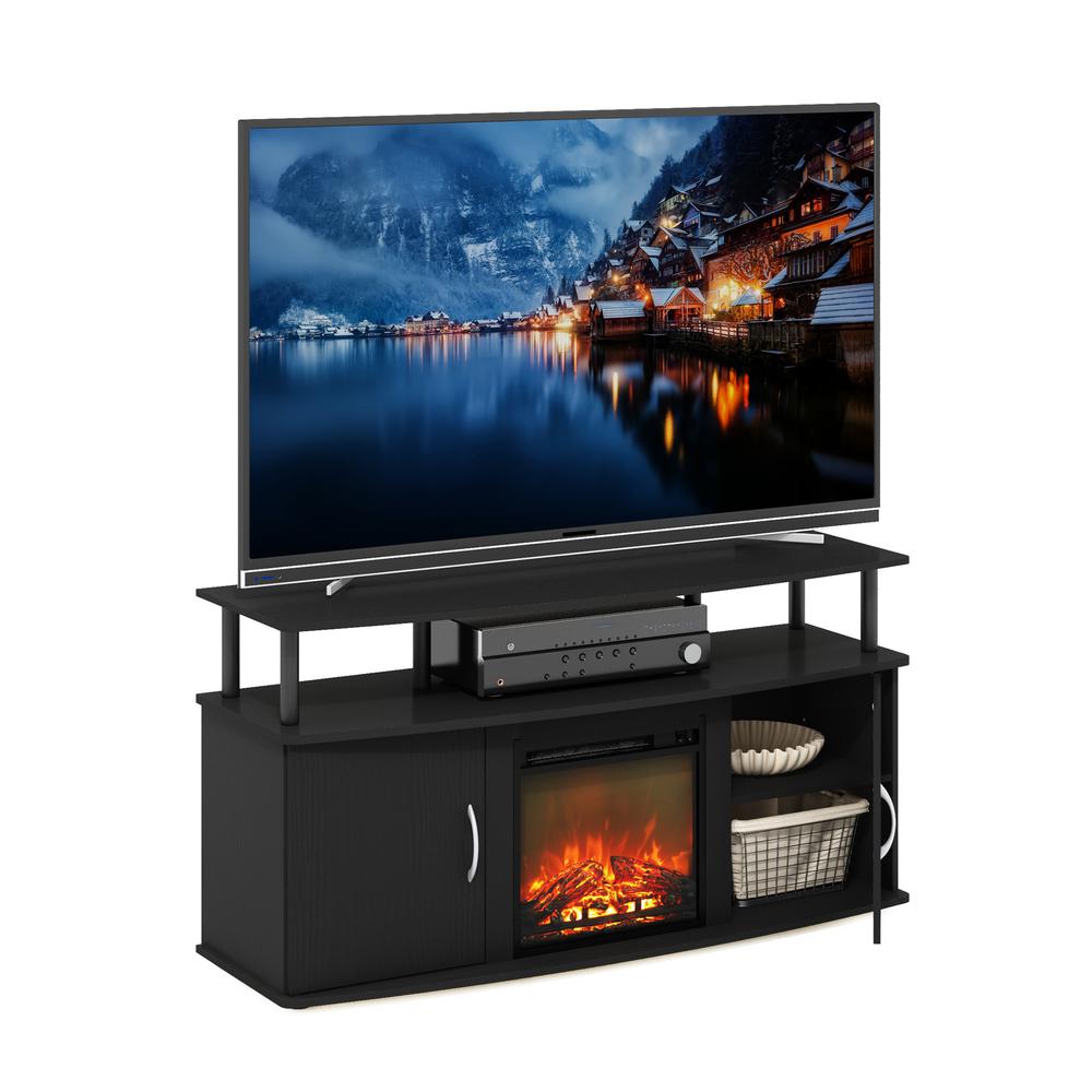 Fireplace Entertainment Center with Doors Storage Cabinet for TV up to 55 Inch. Picture 5