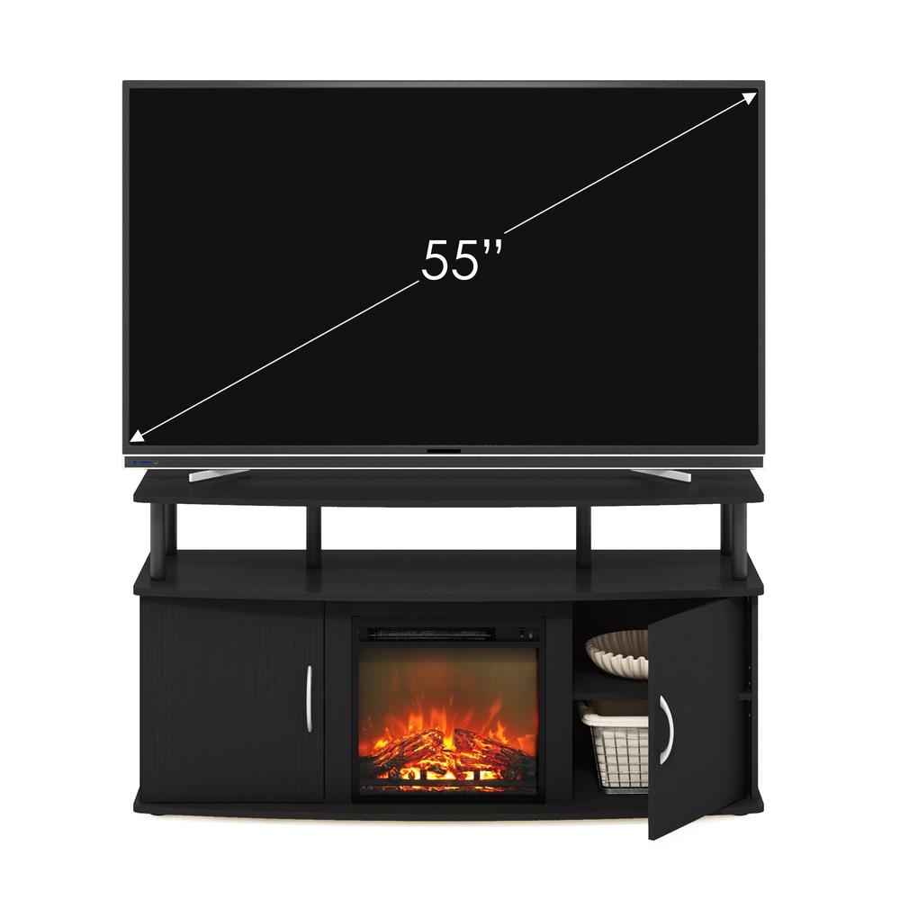 Fireplace Entertainment Center with Doors Storage Cabinet for TV up to 55 Inch. Picture 6