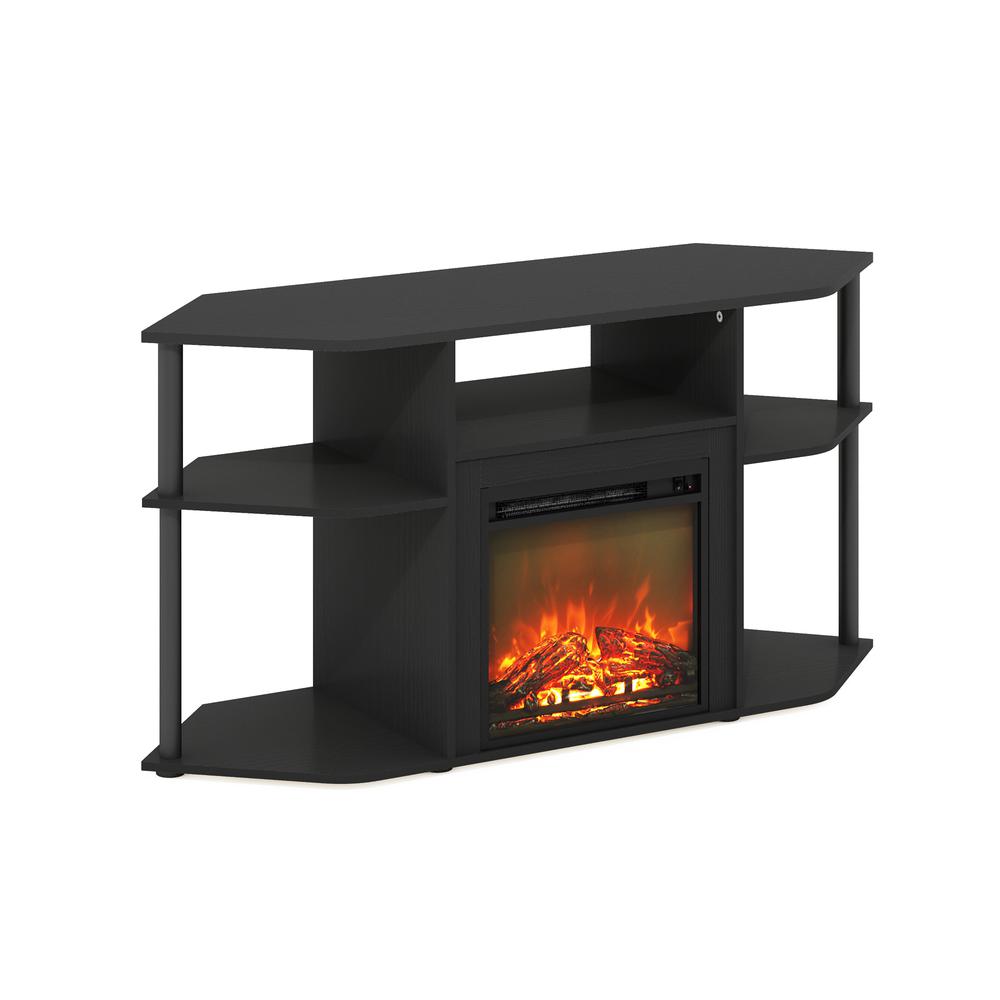 Open Storage Corner Fireplace TV Entertainment Center for TV up to 55 Inch. Picture 1