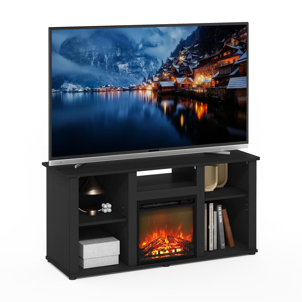 Fireplace TV Entertainment Center with Open Storage Compartment for TV up to 55". Picture 4