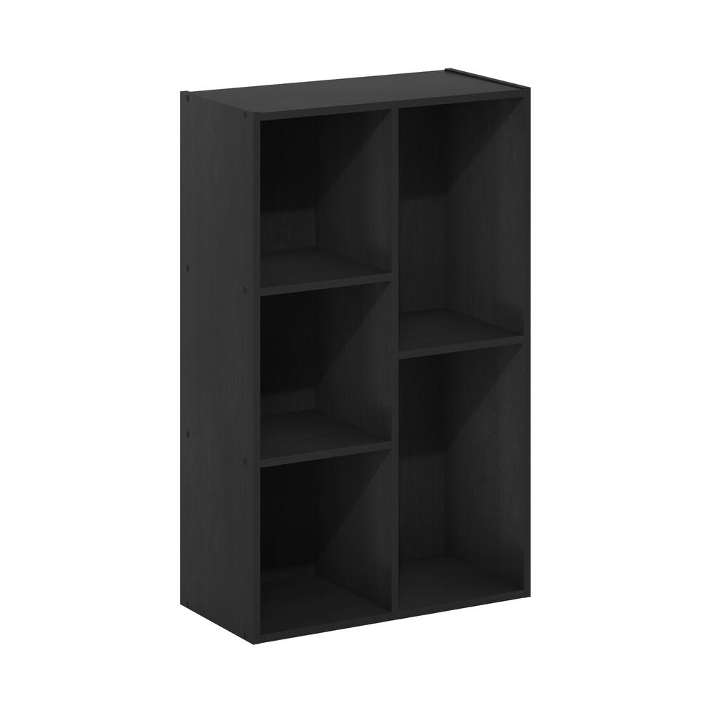 Furinno Luder 5-Cube Reversible Open Shelf, Blackwood. Picture 1