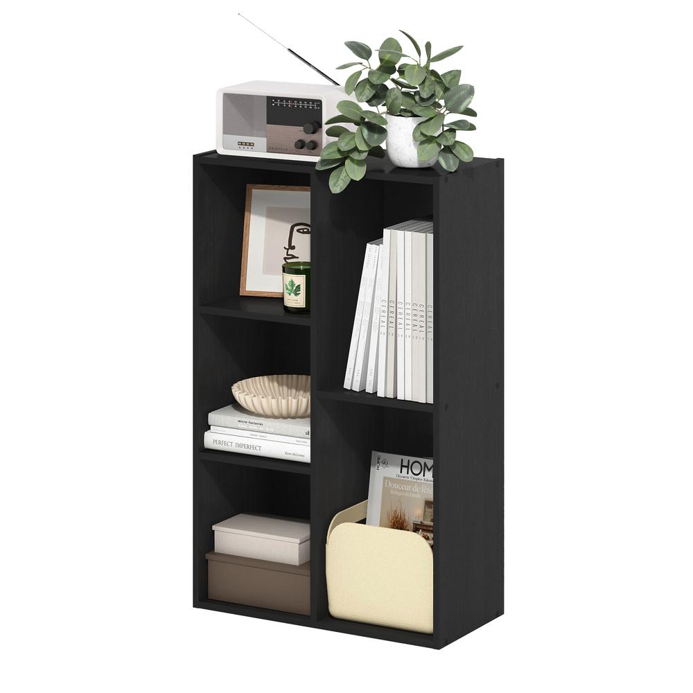 Furinno Luder 5-Cube Reversible Open Shelf, Blackwood. Picture 4