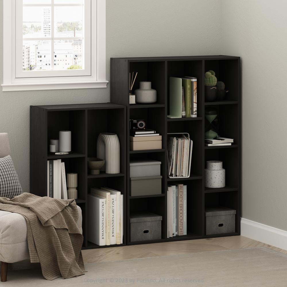 Furinno Luder 11-Cube Reversible Open Shelf Bookcase, Blackwood. Picture 2