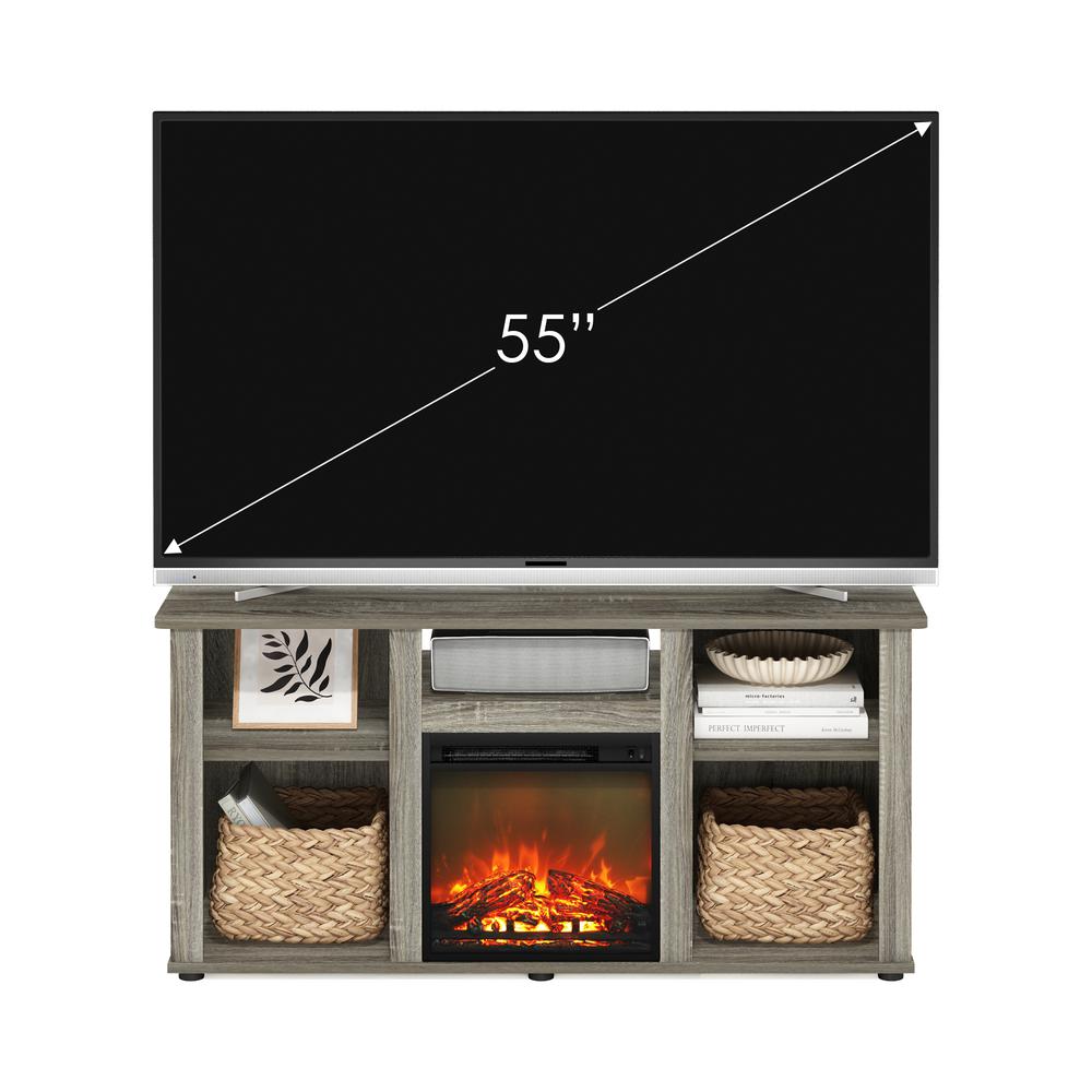 Fireplace TV Entertainment Center with Open Storage Compartment for TV up to 55". Picture 5