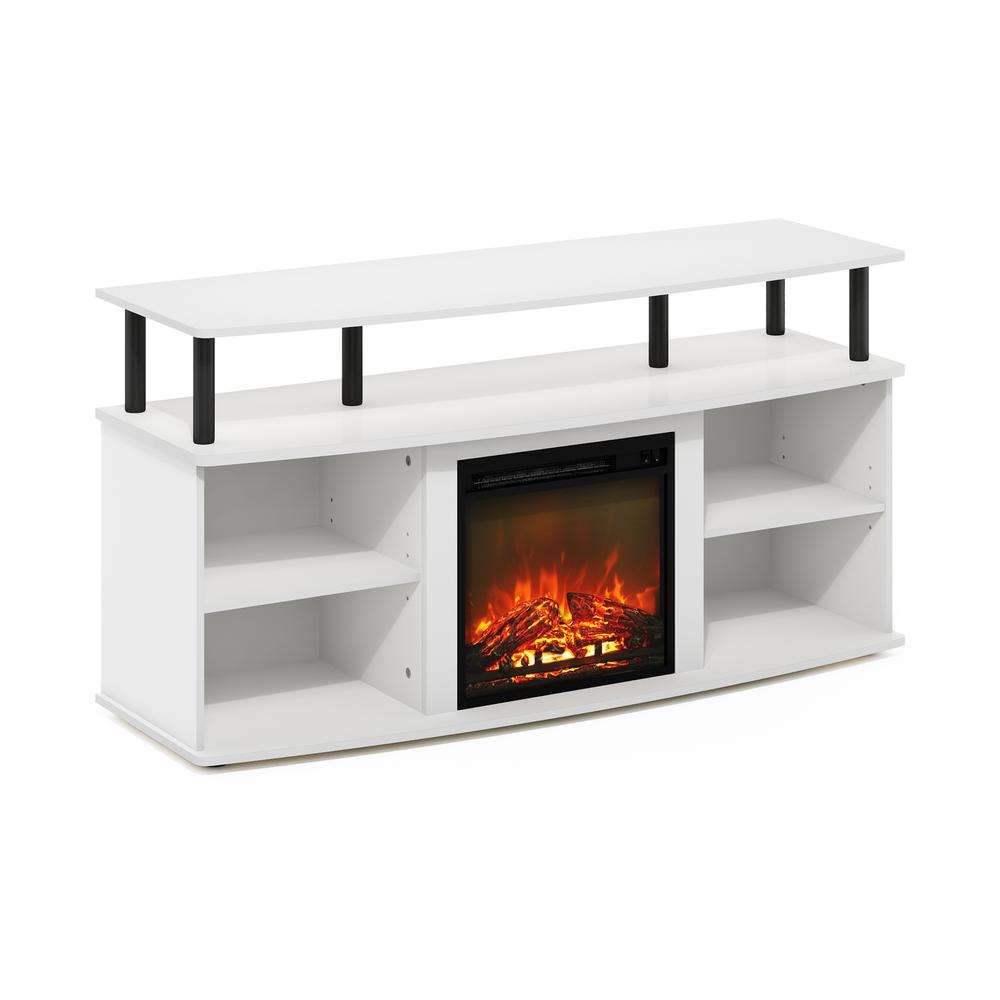 Open Shelving Storage Fireplace Entertainment Center for TV up to 55 Inch. Picture 1