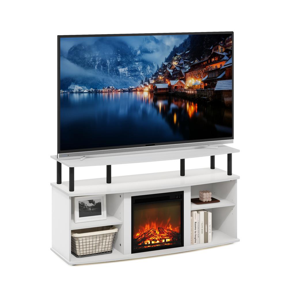 Open Shelving Storage Fireplace Entertainment Center for TV up to 55 Inch. Picture 4