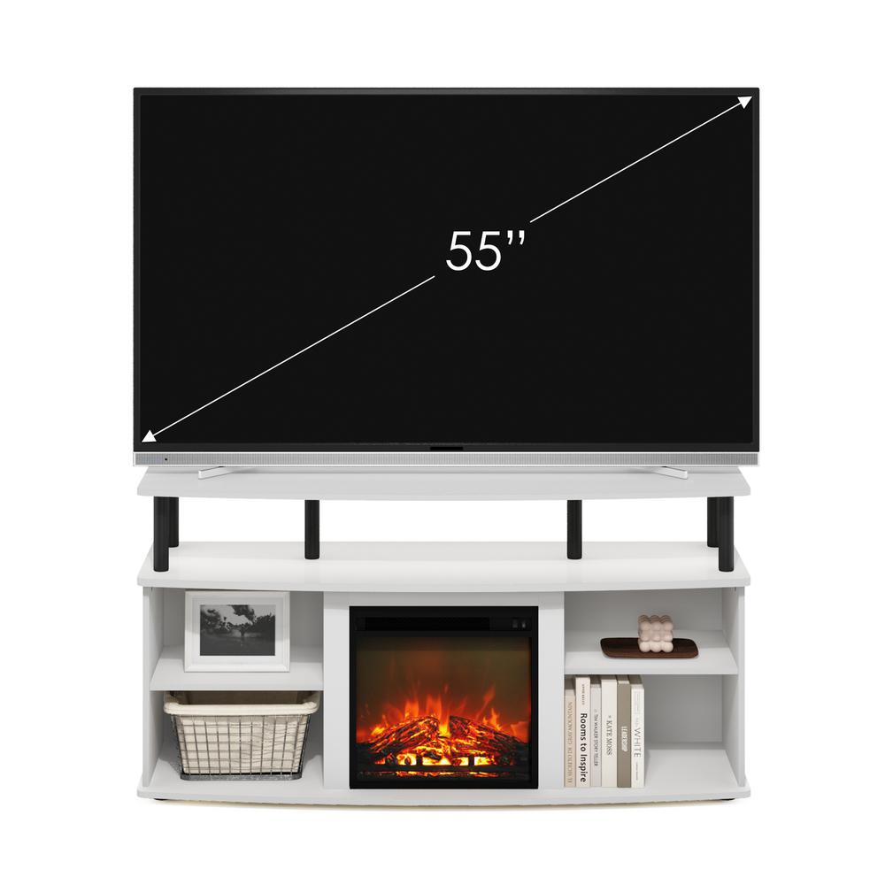 Open Shelving Storage Fireplace Entertainment Center for TV up to 55 Inch. Picture 5