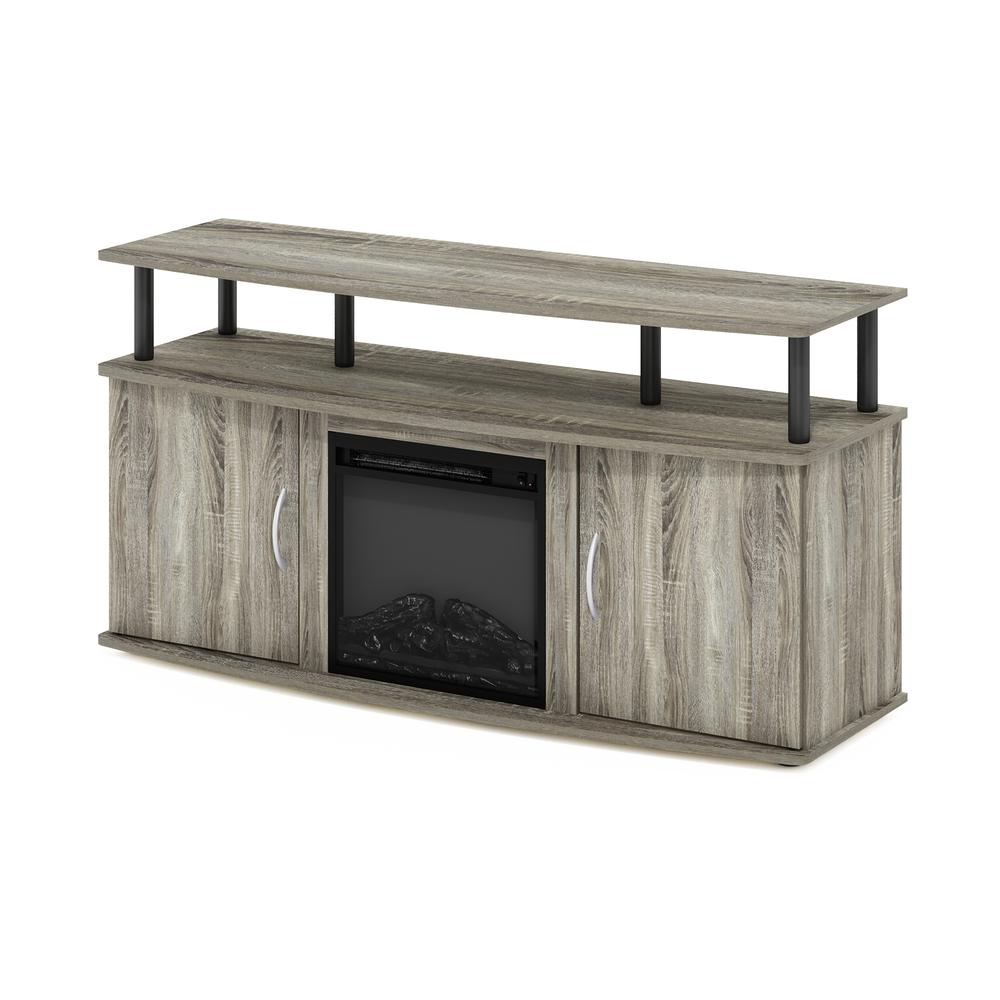 Fireplace Entertainment Center with Doors Storage Cabinet for TV up to 55 Inch. Picture 3
