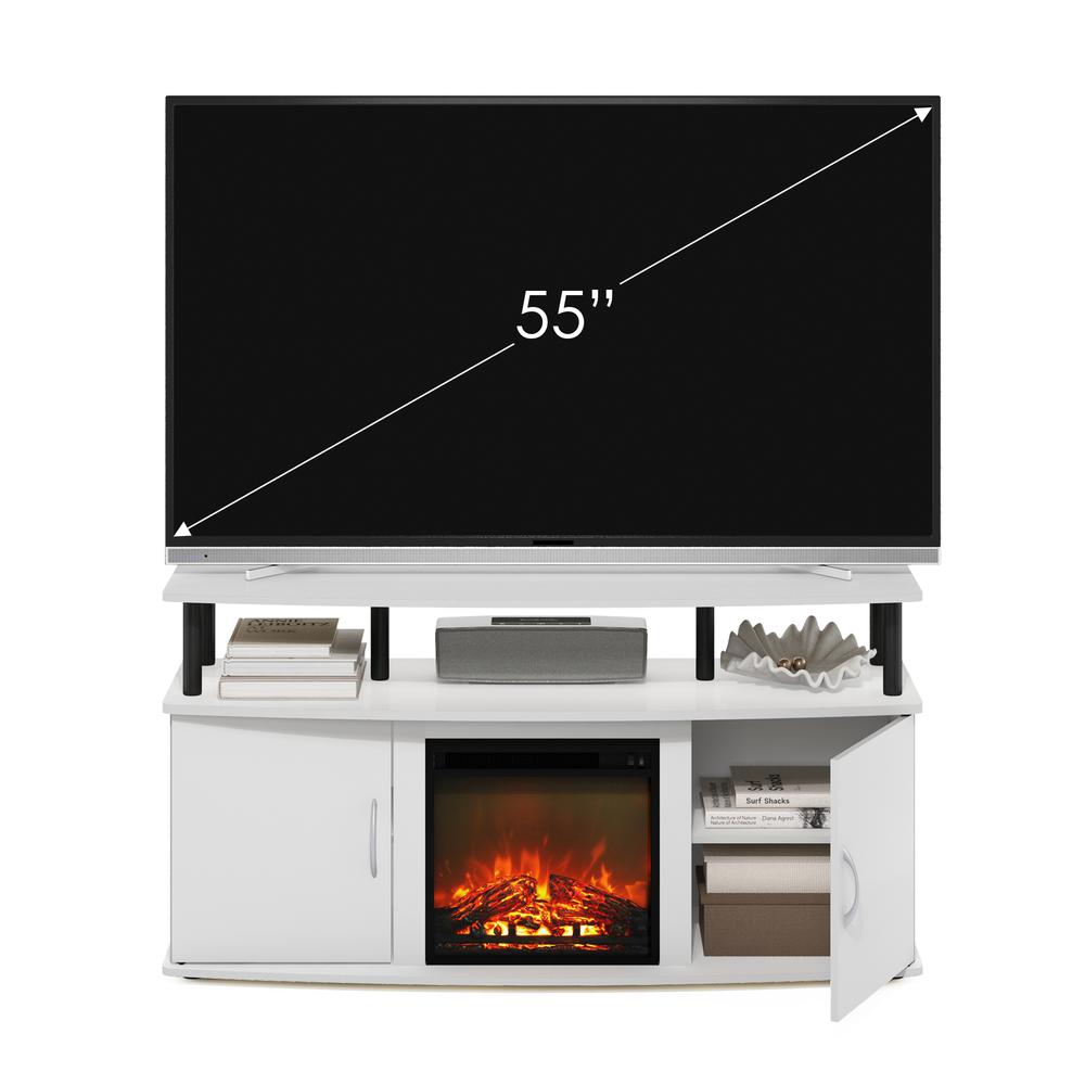 Fireplace Entertainment Center with Doors Storage Cabinet for TV up to 55 Inch. Picture 6