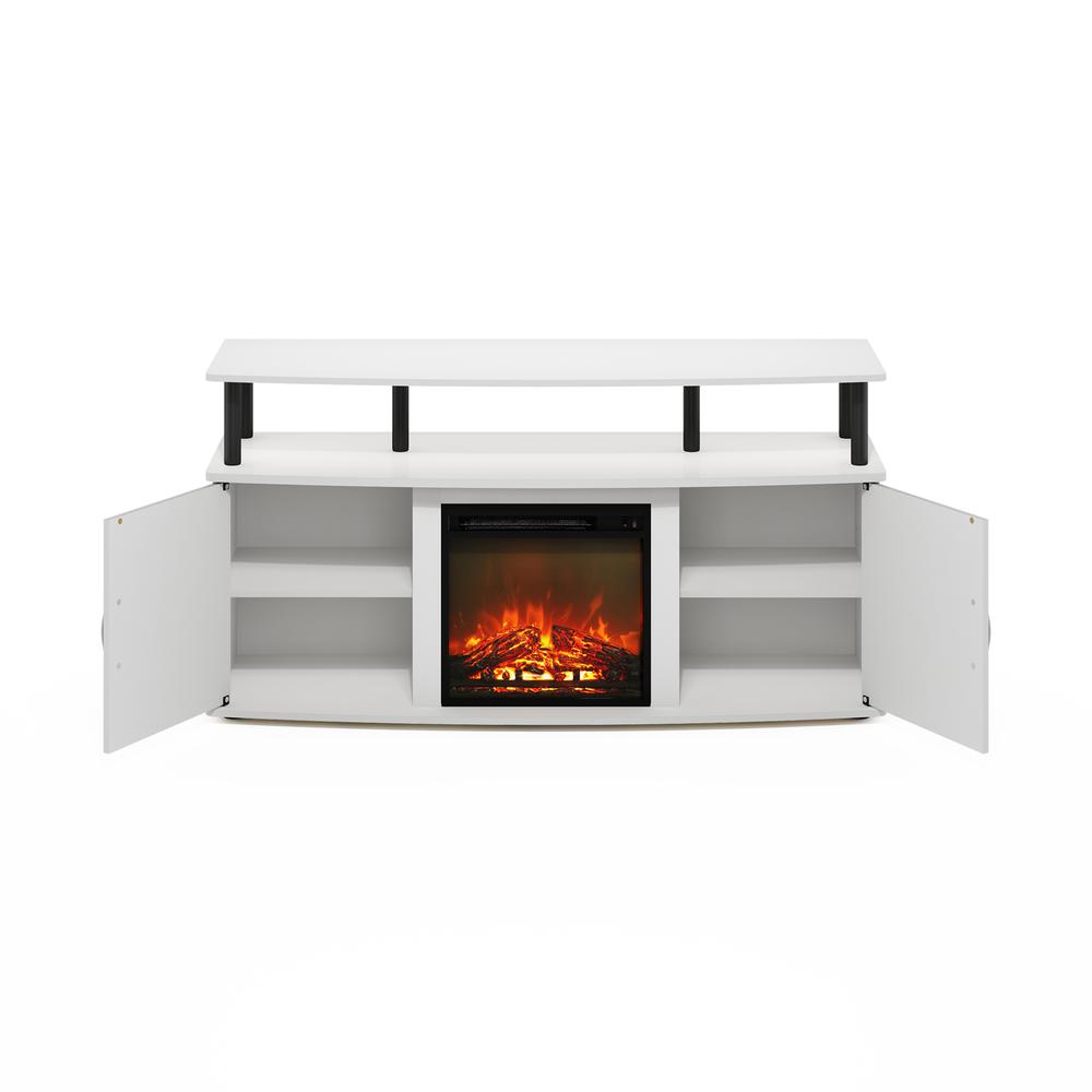 Fireplace Entertainment Center with Doors Storage Cabinet for TV up to 55 Inch. Picture 4