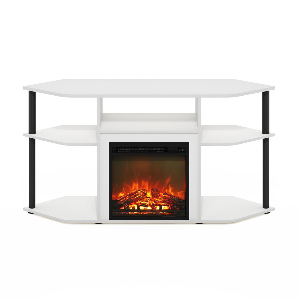 Open Storage Corner Fireplace TV Entertainment Center for TV up to 55 Inch. Picture 2