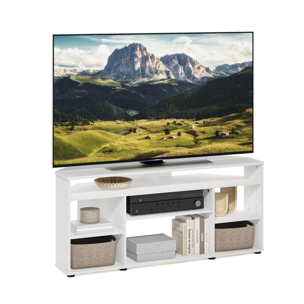 Jensen Corner TV Stand TV up to 55 Inches, White. Picture 3