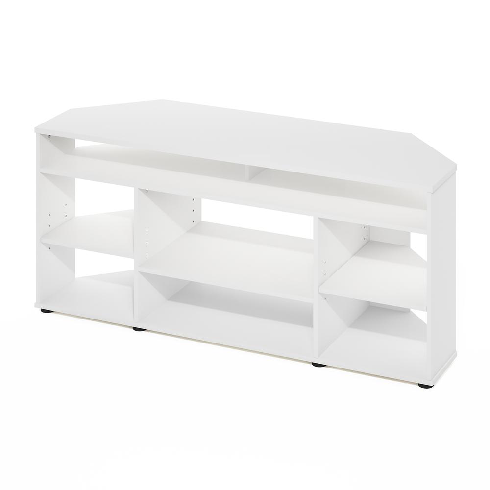 Jensen Corner TV Stand TV up to 55 Inches, White. Picture 5