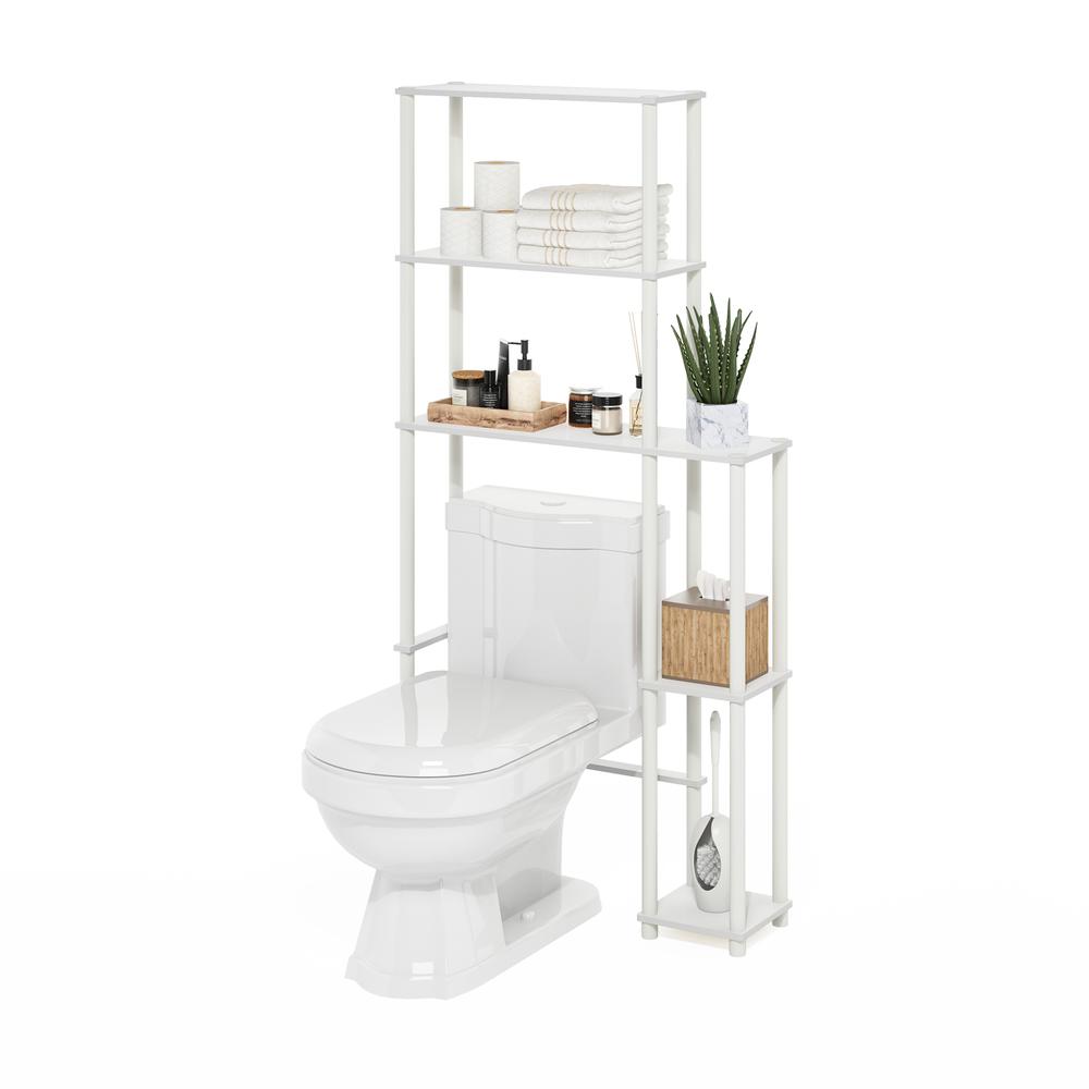 Turn-N-Tube Toilet Space Saver with 5 Shelves, White/White. Picture 3