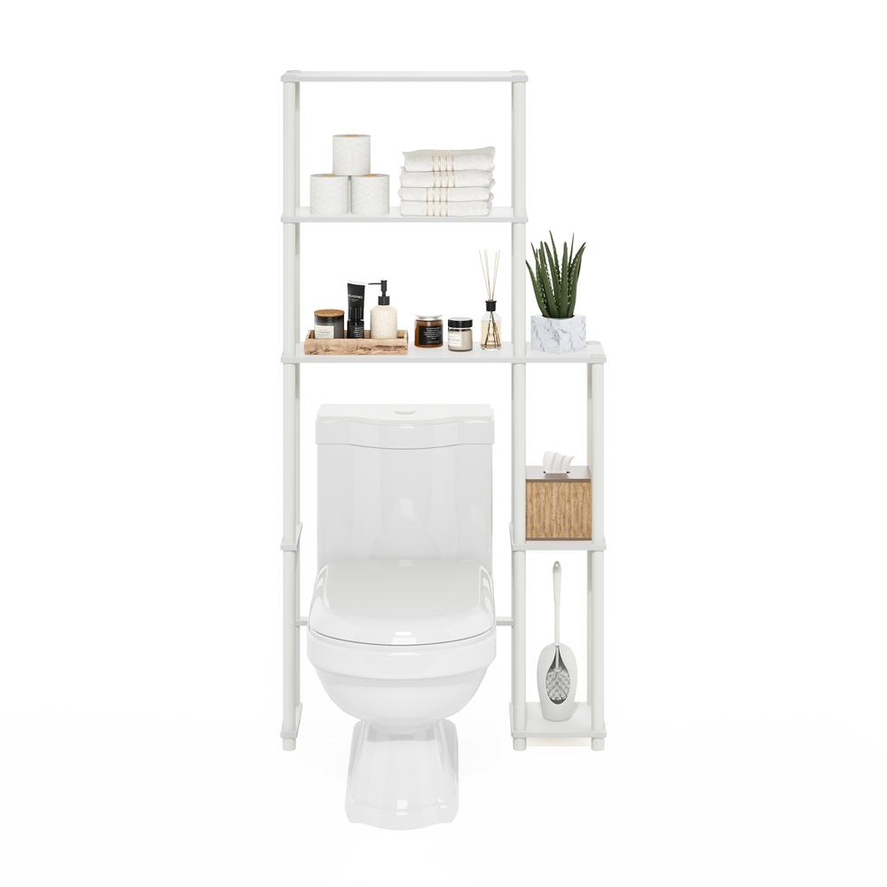 Turn-N-Tube Toilet Space Saver with 5 Shelves, White/White. Picture 4