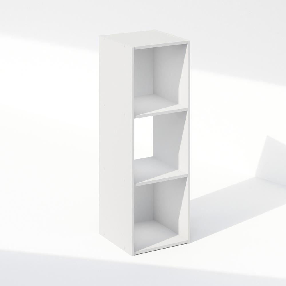 Pelli Cubic Storage Cabinet, Bookcase, Bookshelf, 3-Cube, White. Picture 1