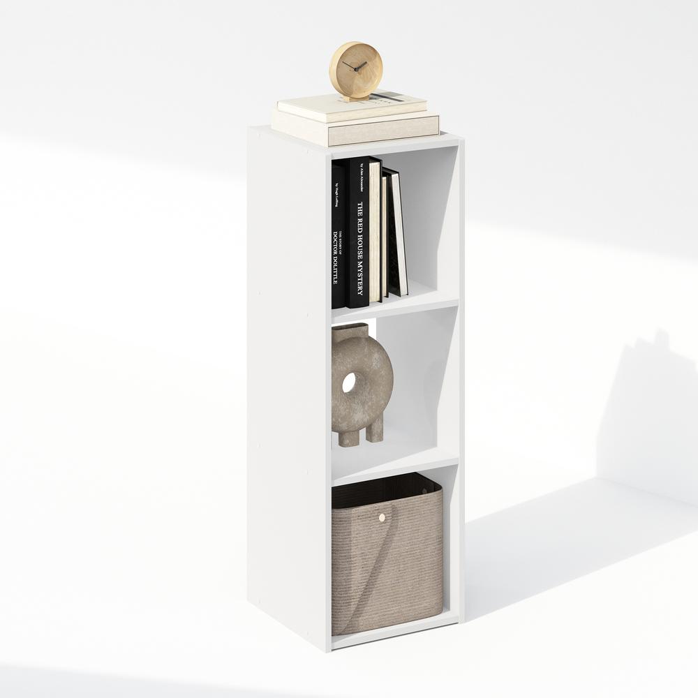 Pelli Cubic Storage Cabinet, Bookcase, Bookshelf, 3-Cube, White. Picture 3