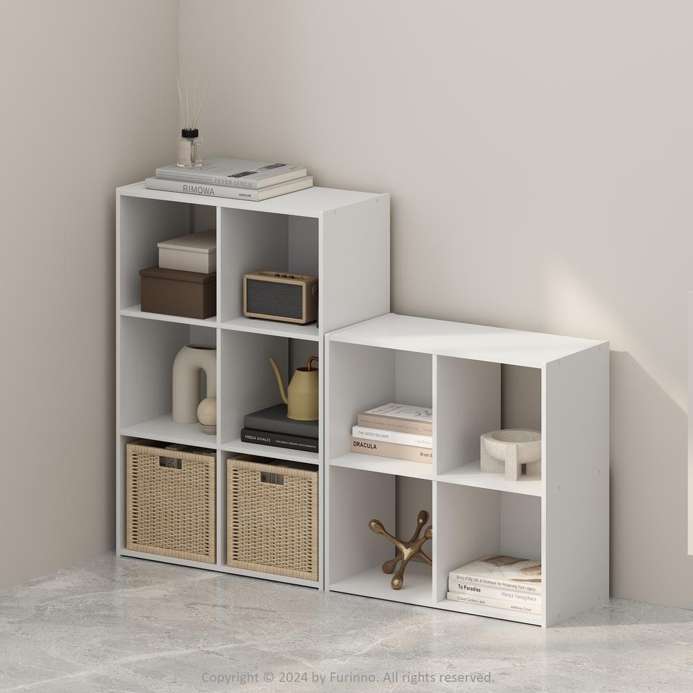 Pelli Cubic Storage Cabinet, Bookcase, Bookshelf, 6-Cube, White. Picture 5