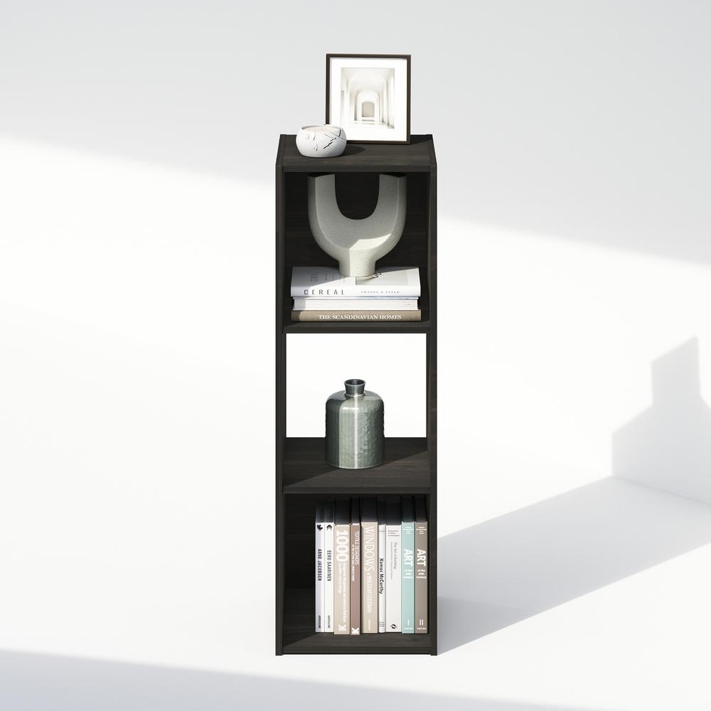 Pelli Cubic Storage Cabinet, Bookcase, Bookshelf, 3-Cube, Espresso. Picture 4