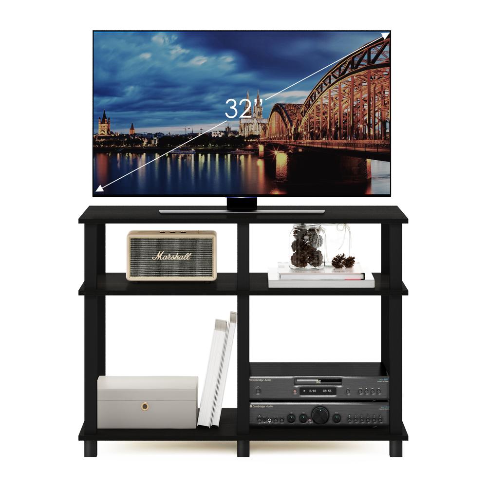 Furinno Romain Turn-N-Tube TV Stand for TV up to 40 Inch, Espresso/Black. Picture 5