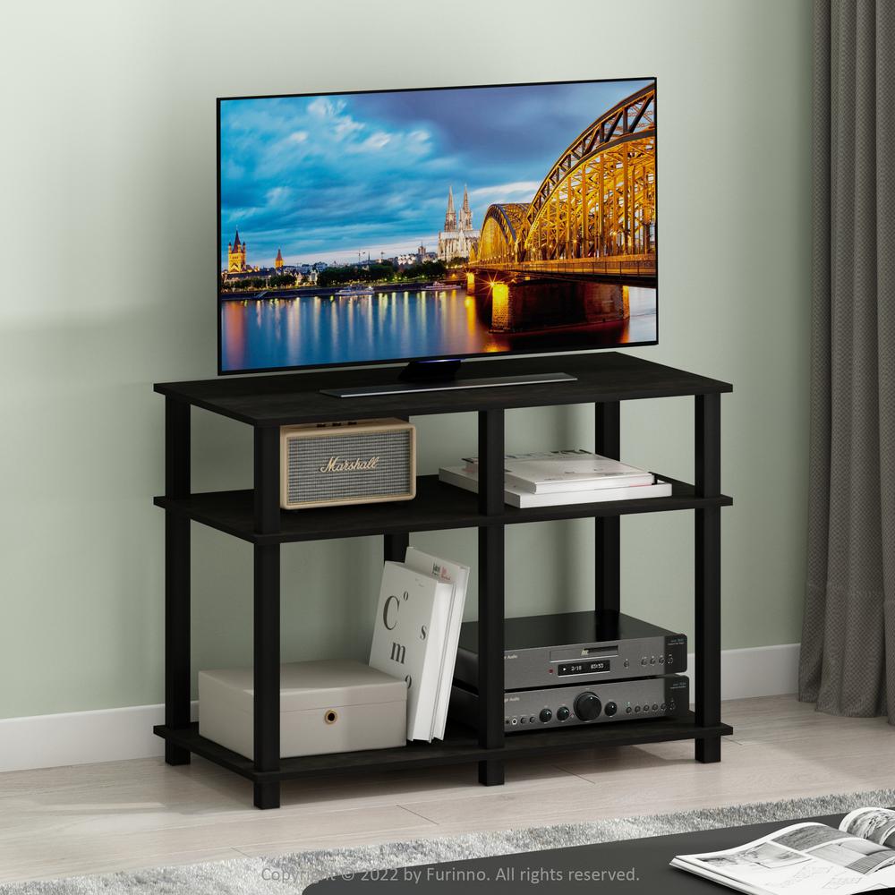 Furinno Romain Turn-N-Tube TV Stand for TV up to 40 Inch, Espresso/Black. Picture 6