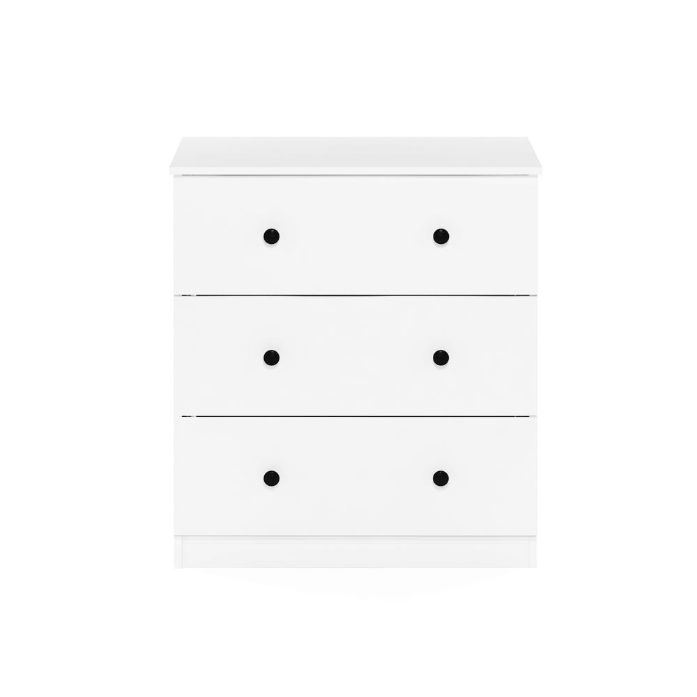 Furinno Tidur Simple Design 3-Drawer Dresser, Solid White. Picture 3