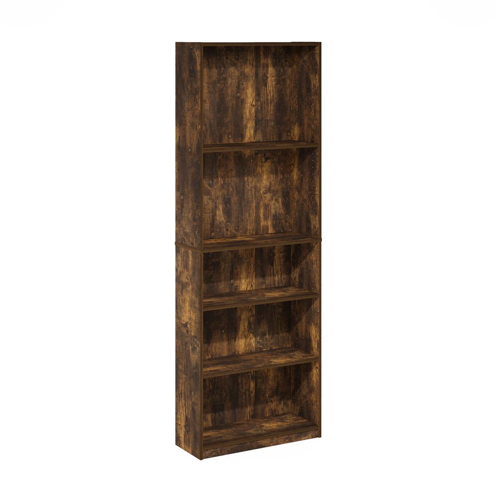 Furinno JAYA Simply Home 5-Shelf Bookcase, Amber Pine. Picture 1