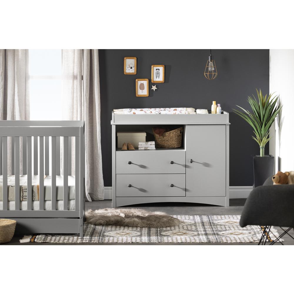 Peek-a-boo Changing Table, Soft Gray. Picture 2