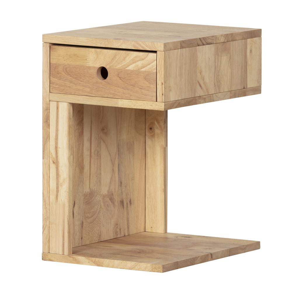 Kodali 1-Drawer Nightstand, Natural Wood. Picture 1