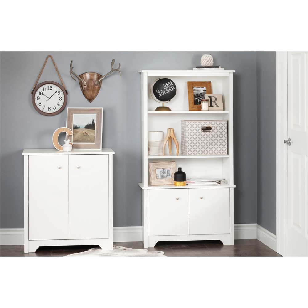 South Shore Vito Small 2-Door Storage Cabinet, Pure White. Picture 5