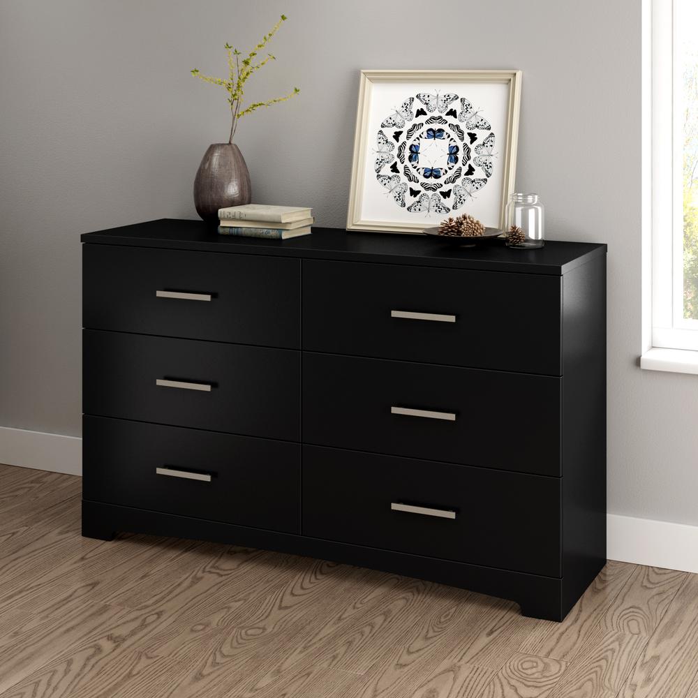 Gramercy 6-Drawer Double Dresser, Pure Black. Picture 1
