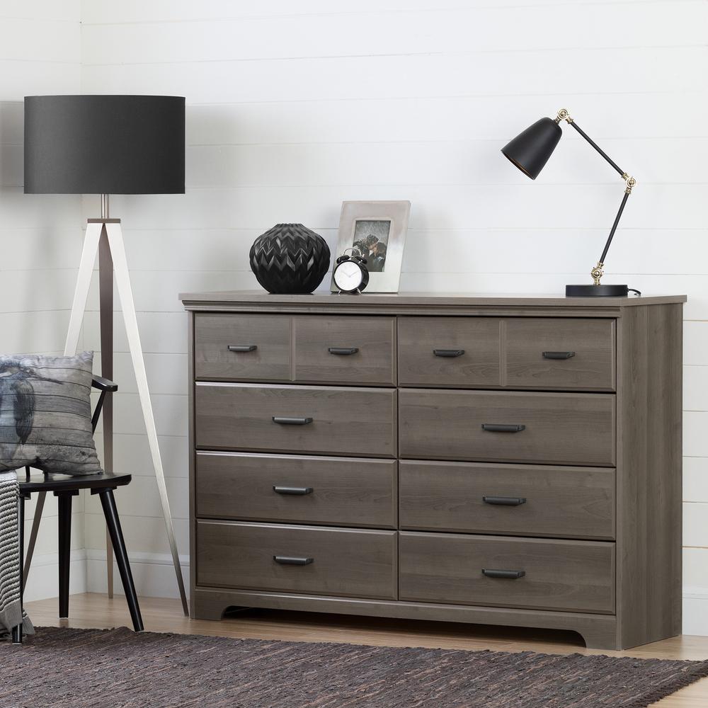 Versa 8-Drawer Double Dresser, Gray Maple. Picture 2