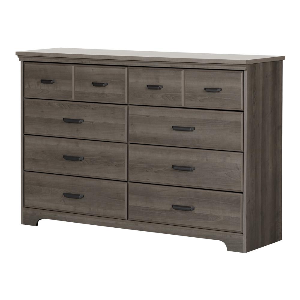 Versa 8-Drawer Double Dresser, Gray Maple. Picture 1