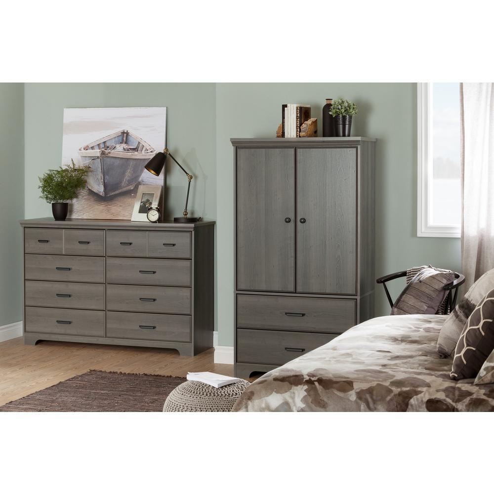 Versa 8-Drawer Double Dresser, Gray Maple. Picture 3