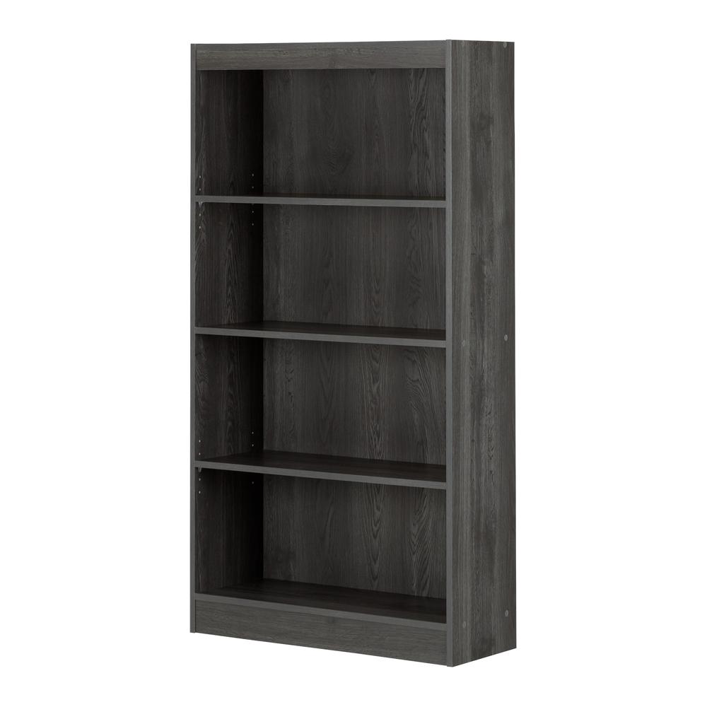 Axess 4-Shelf Bookcase, Gray Oak. Picture 2