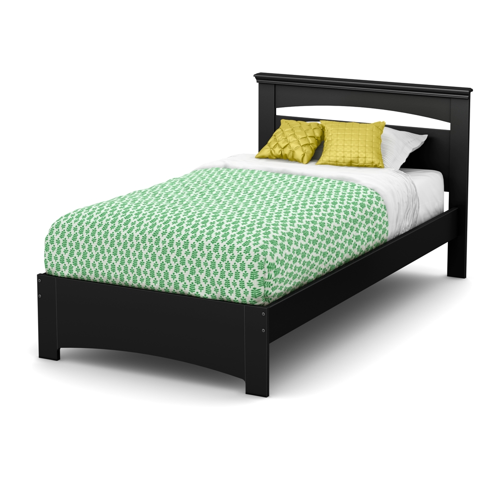 South Shore Libra Twin Bed Set (39''), Pure Black. Picture 1