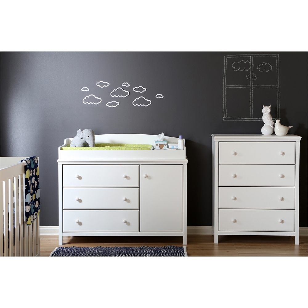 South Shore Cotton Candy Changing Table with Removable Changing Station, Pure White. Picture 5